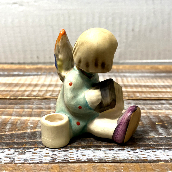 Vintage Goebel Angel Sitting Playing an Acordian 2.5" Tall West Germany - Picture 4 of 11